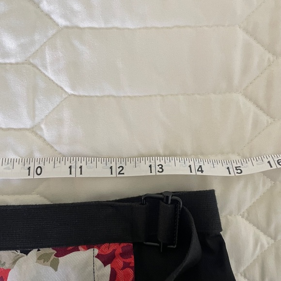 Rag & Bone Black Red Floral Liv Asymmetric Wrap Skirt Size 4​ - Picture 6 of 6